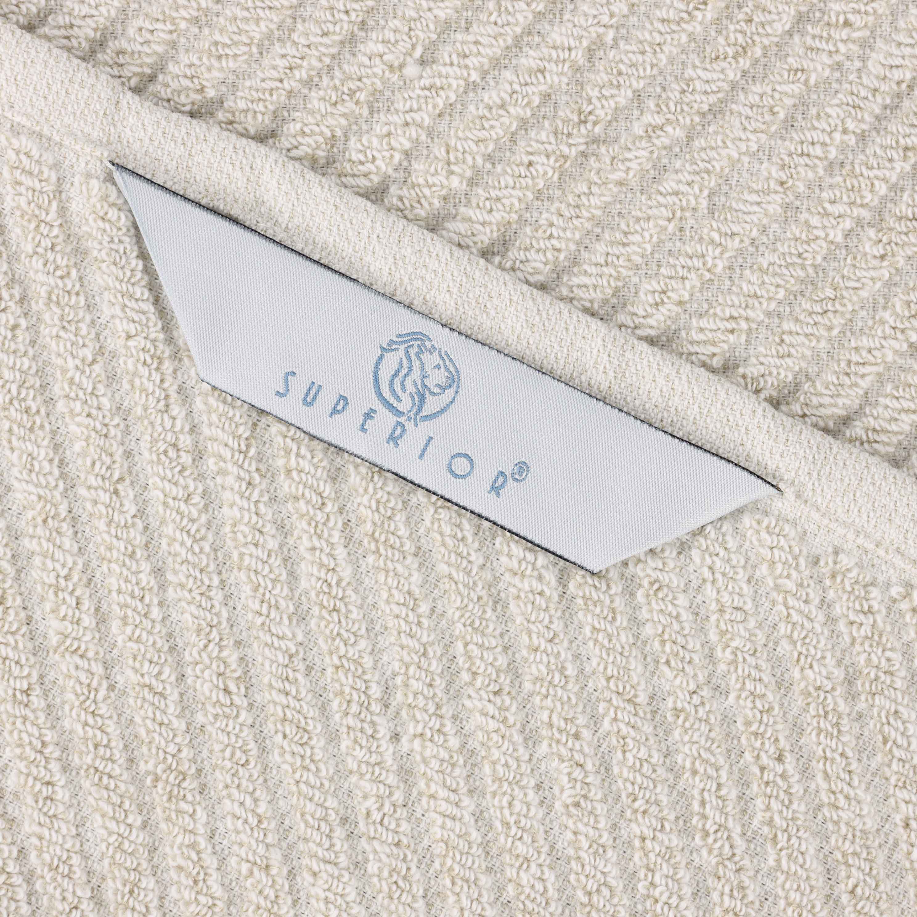 Amelia Cotton Blend Textured Diagonal Ribbed 3 Piece Towel Set - Towel Set by Superior Brand