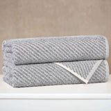 Cotton Blend Diagonal Rib Bath Towel Set of 2 - Bath Towel by Superior Brand
