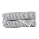 Cotton Blend Diagonal Rib Bath Towel Set of 2 - Bath Towel by Superior Brand