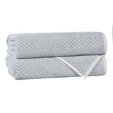 Cotton Blend Diagonal Rib Bath Towel Set of 2 - Bath Towel by Superior Brand