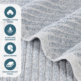 Cotton Blend Diagonal Rib Bath Towel Set of 2 - Bath Towel by Superior Brand