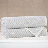 Cotton Blend Diagonal Rib Bath Towel Set of 2 - Bath Towel by Superior Brand