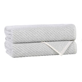 Cotton Blend Diagonal Rib Bath Towel Set of 2 - Bath Towel by Superior Brand