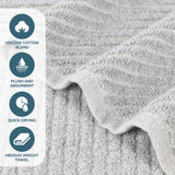 Cotton Blend Diagonal Rib Bath Towel Set of 2 - Bath Towel by Superior Brand