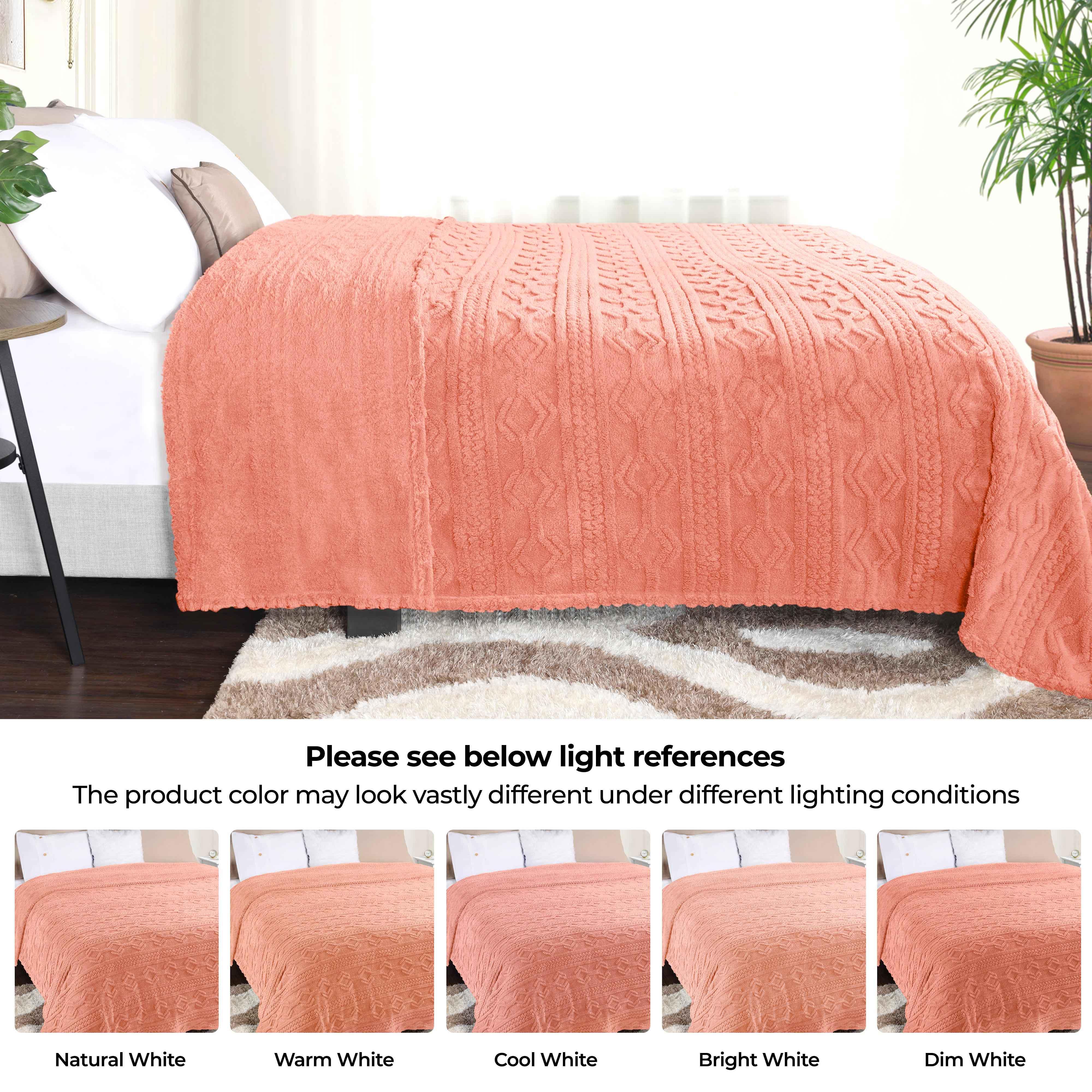 Fleece Blanket – Arctic Boho Knit Jacquard - Plush, Cozy Warmth - Blanket by Superior Brand