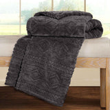 Fleece Blanket – Arctic Boho Knit Jacquard - Plush, Cozy Warmth - Blanket by Superior Brand