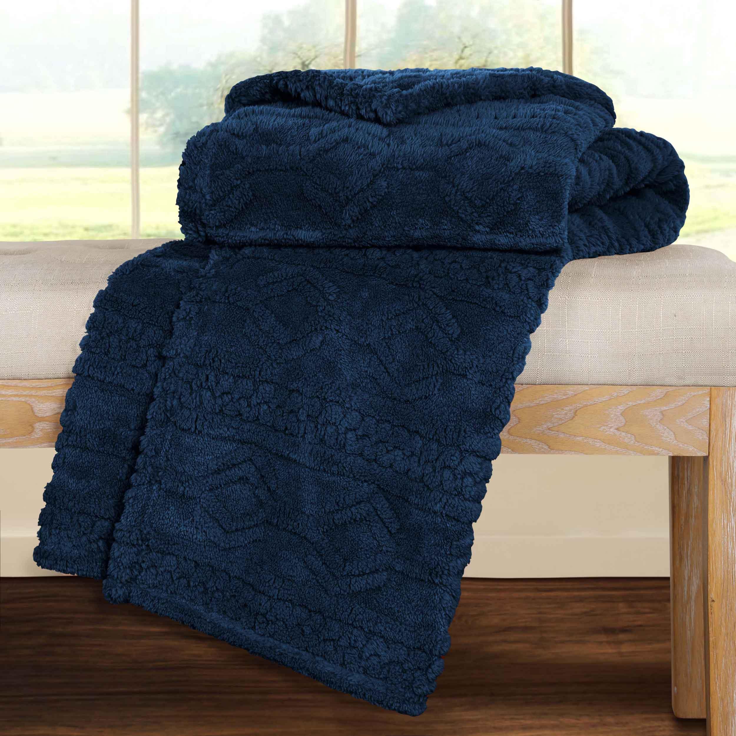 Fleece Blanket – Arctic Boho Knit Jacquard - Plush, Cozy Warmth - Blanket by Superior Brand