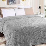 Fleece Blanket – Arctic Boho Knit Jacquard - Plush, Cozy Warmth - Blanket by Superior Brand