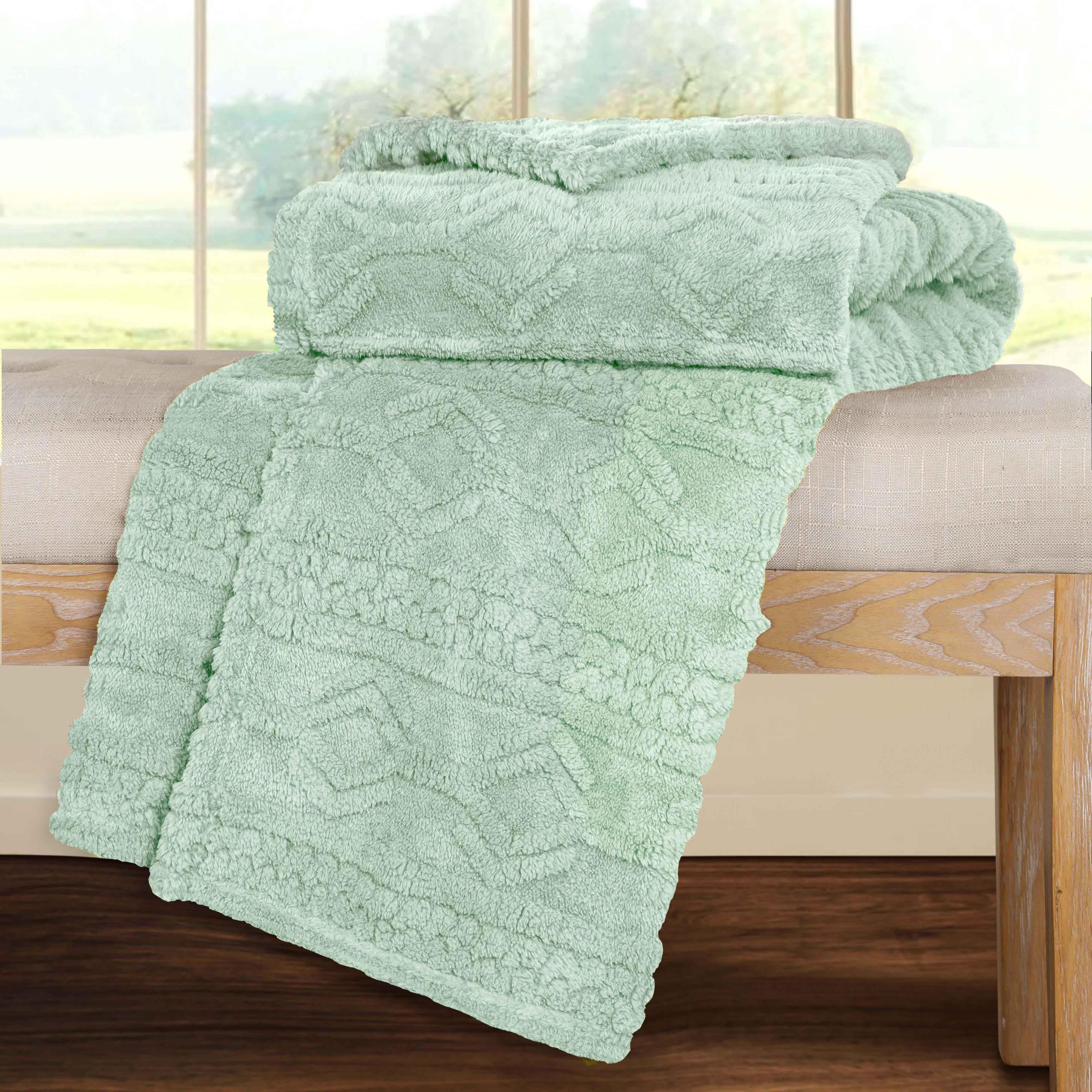 Fleece Blanket – Arctic Boho Knit Jacquard - Plush, Cozy Warmth - Blanket by Superior Brand
