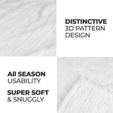 Fleece Blanket – Arctic Boho Knit Jacquard - Plush, Cozy Warmth - Blanket by Superior Brand