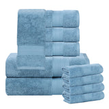 Aria Turkish Cotton Heavyweight Absorbent Solid 10 Piece Plush Towel Set - Towel Set by Superior Brand
