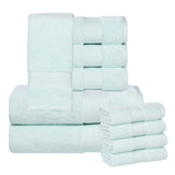 Aria Turkish Cotton Heavyweight Absorbent Solid 10 Piece Plush Towel Set - Towel Set by Superior Brand