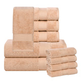 Aria Turkish Cotton Heavyweight Absorbent Solid 10 Piece Plush Towel Set - Towel Set by Superior Brand