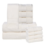 Aria Turkish Cotton Heavyweight Absorbent Solid 10 Piece Plush Towel Set - Towel Set by Superior Brand