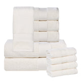 Aria Turkish Cotton Heavyweight Absorbent Solid 10 Piece Plush Towel Set - Towel Set by Superior Brand