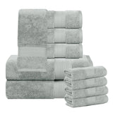 Aria Turkish Cotton Heavyweight Absorbent Solid 10 Piece Plush Towel Set - Towel Set by Superior Brand