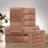 Aria Turkish Cotton Heavyweight Absorbent Solid 10 Piece Plush Towel Set - Towel Set by Superior Brand