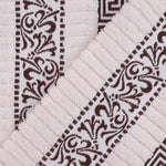 Athens Cotton Medium Weight Floral Greek Key Trim 6 Piece Towel Set - Towel Set by Superior Brand