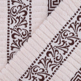 Athens Cotton Medium Weight Floral Greek Key Trim 6 Piece Towel Set - Towel Set by Superior Brand