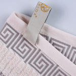 Athens Cotton Medium Weight Floral Greek Key Trim 6 Piece Towel Set - Towel Set by Superior Brand