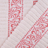 Athens Cotton Medium Weight Floral Greek Key Trim 6 Piece Towel Set - Towel Set by Superior Brand