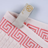 Athens Cotton Medium Weight Floral Greek Key Trim 6 Piece Towel Set - Towel Set by Superior Brand