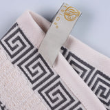 Athens Cotton Medium Weight Floral Greek Key Trim 6 Piece Towel Set - Towel Set by Superior Brand