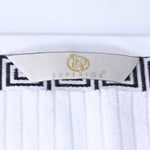 Athens Cotton Medium Weight Floral Greek Key Trim 6 Piece Towel Set - Towel Set by Superior Brand