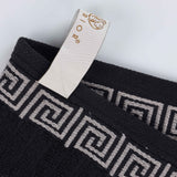 Athens Cotton Medium Weight Floral Greek Key Trim 6 Piece Towel Set - Towel Set by Superior Brand