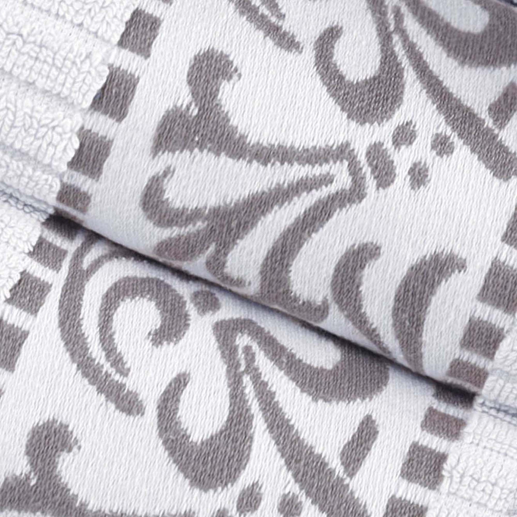 Athens Cotton Medium Weight Floral Greek Key Trim 6 Piece Towel Set - Towel Set by Superior Brand