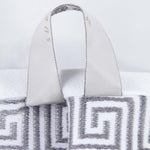 Athens Cotton Medium Weight Floral Greek Key Trim 6 Piece Towel Set - Towel Set by Superior Brand