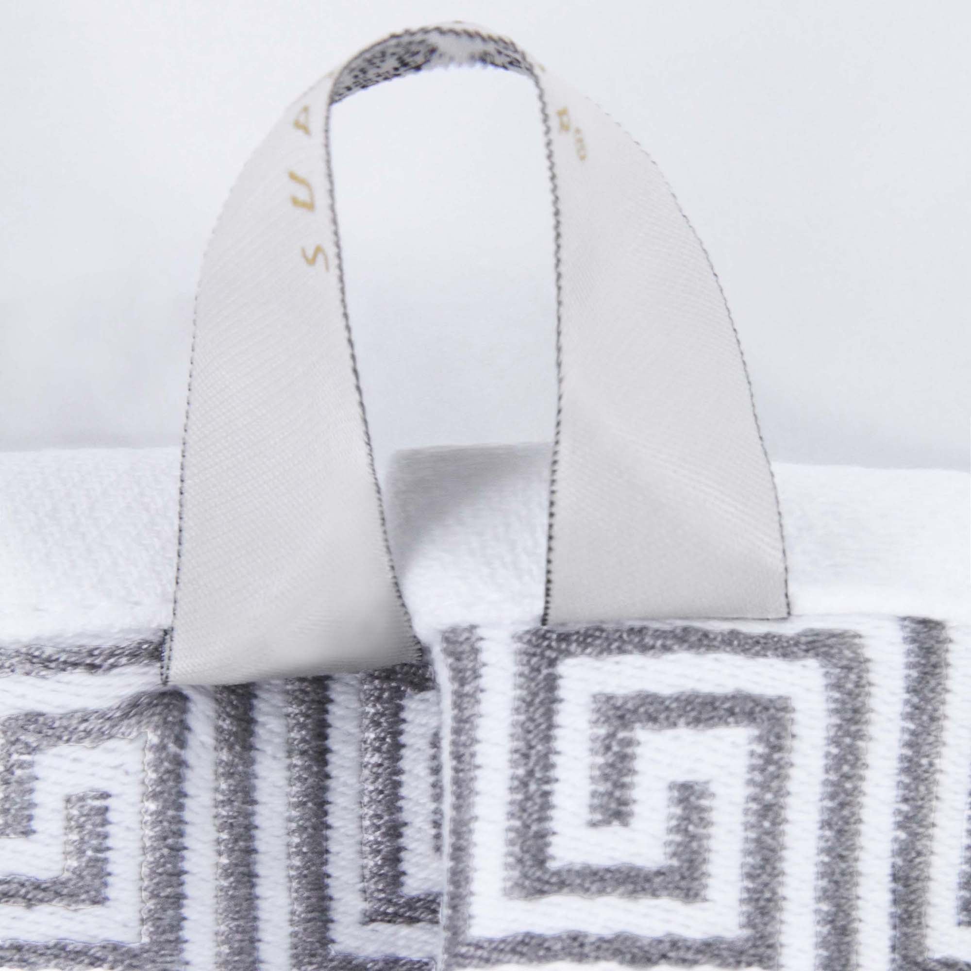 Athens Cotton Medium Weight Floral Greek Key Trim 6 Piece Towel Set - Towel Set by Superior Brand