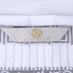 Athens Cotton Medium Weight Floral Greek Key Trim 6 Piece Towel Set - Towel Set by Superior Brand