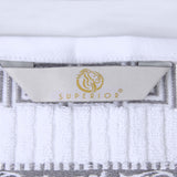 Athens Cotton Medium Weight Floral Greek Key Trim 6 Piece Towel Set - Towel Set by Superior Brand