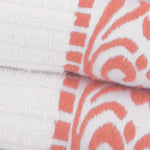 Athens Cotton Medium Weight Floral Greek Key Trim 6 Piece Towel Set - Towel Set by Superior Brand