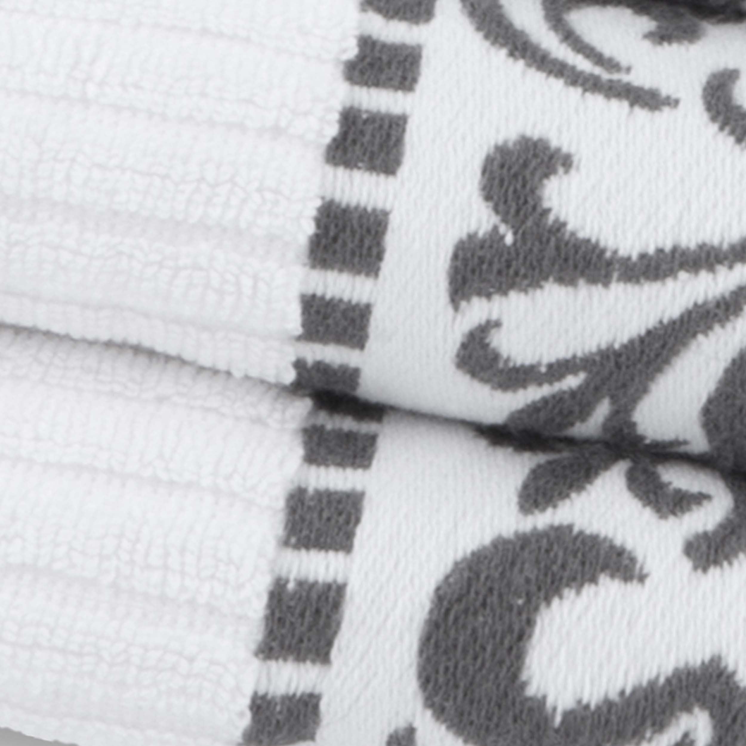 Athens Cotton Medium Weight Floral Greek Key Trim 6 Piece Towel Set - Towel Set by Superior Brand