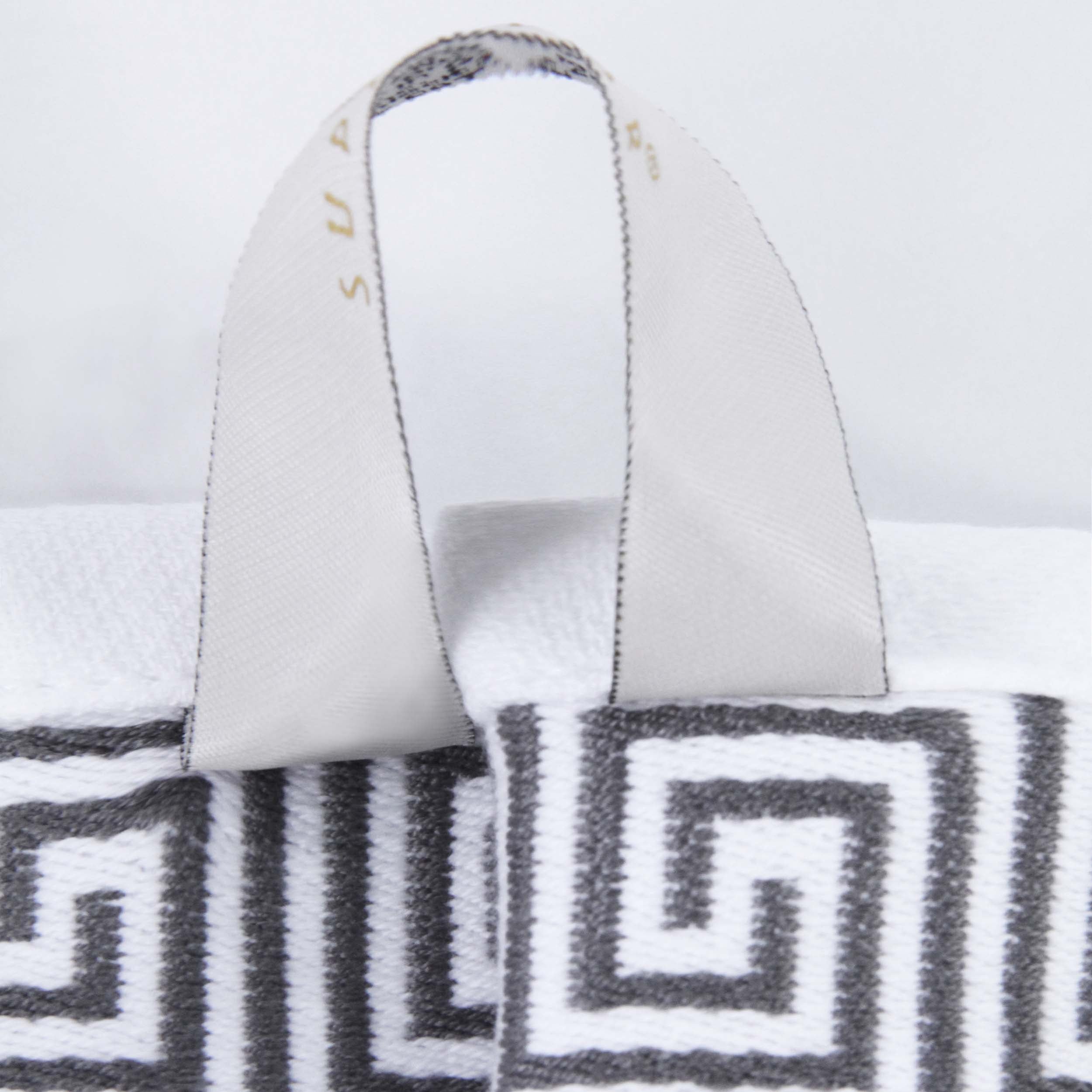 Athens Cotton Medium Weight Floral Greek Key Trim 6 Piece Towel Set - Towel Set by Superior Brand