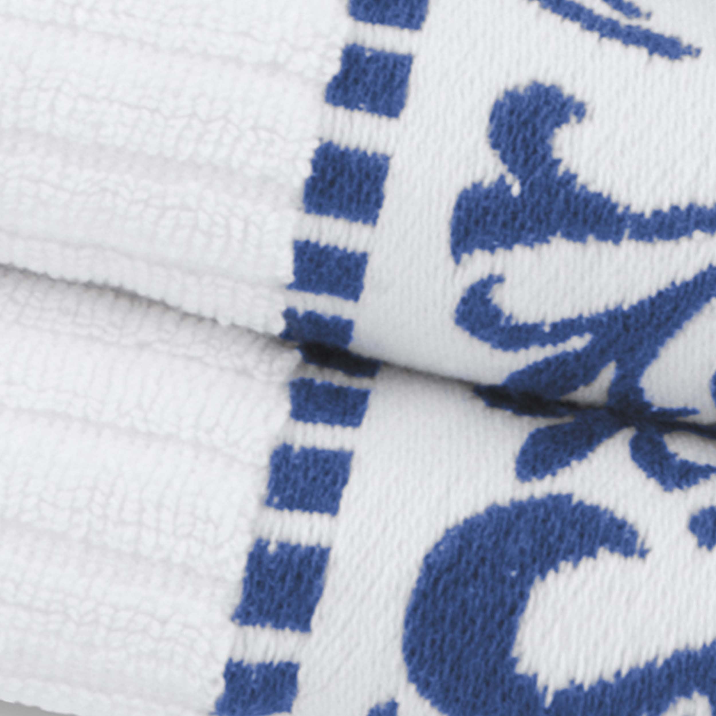 Athens Cotton Medium Weight Floral Greek Key Trim 6 Piece Towel Set - Towel Set by Superior Brand