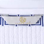 Athens Cotton Medium Weight Floral Greek Key Trim 6 Piece Towel Set - Towel Set by Superior Brand