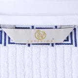 Athens Cotton Medium Weight Floral Greek Key Trim 6 Piece Towel Set - Towel Set by Superior Brand