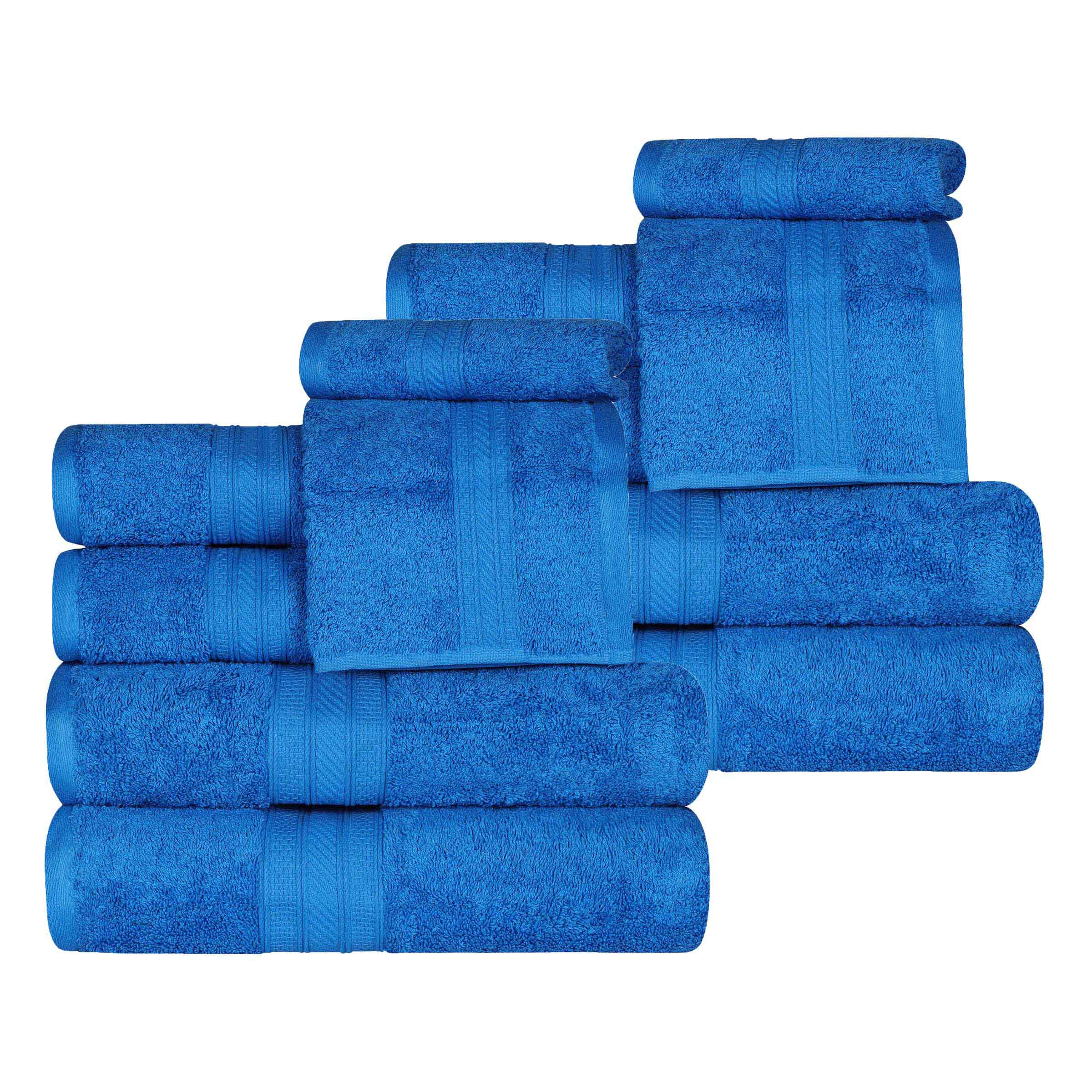 Atlas Cotton Plush Absorbent Heavyweight 12 Piece Assorted Towel Set - Towel Set by Superior Brand
