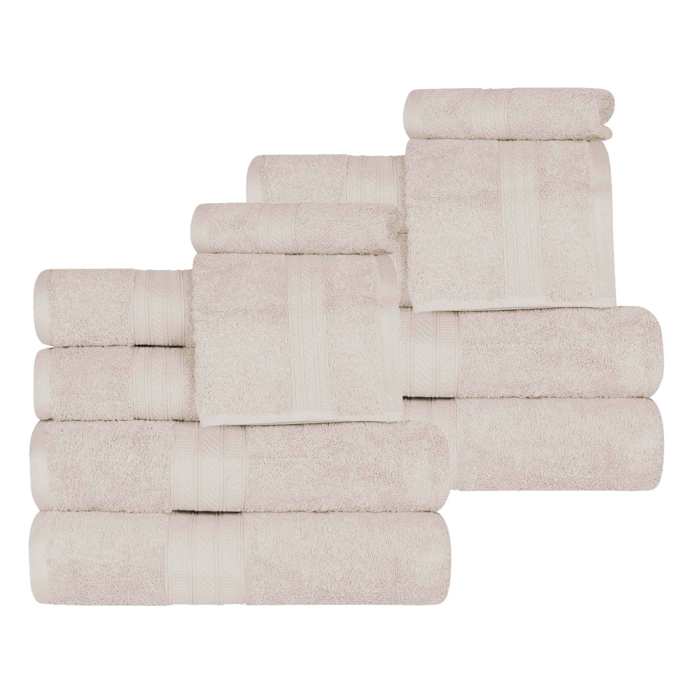Atlas Cotton Plush Absorbent Heavyweight 12 Piece Assorted Towel Set - Towel Set by Superior Brand