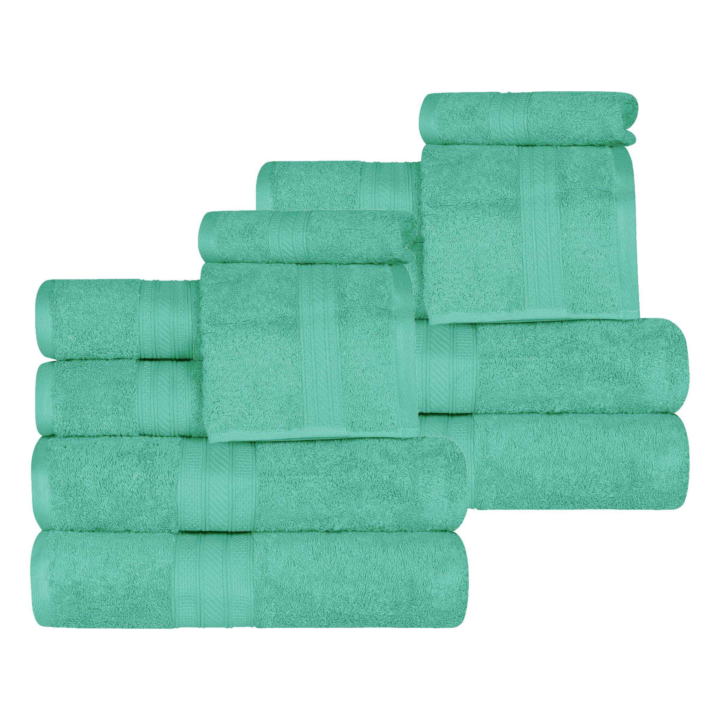 Atlas Cotton Plush Absorbent Heavyweight 12 Piece Assorted Towel Set - Towel Set by Superior Brand