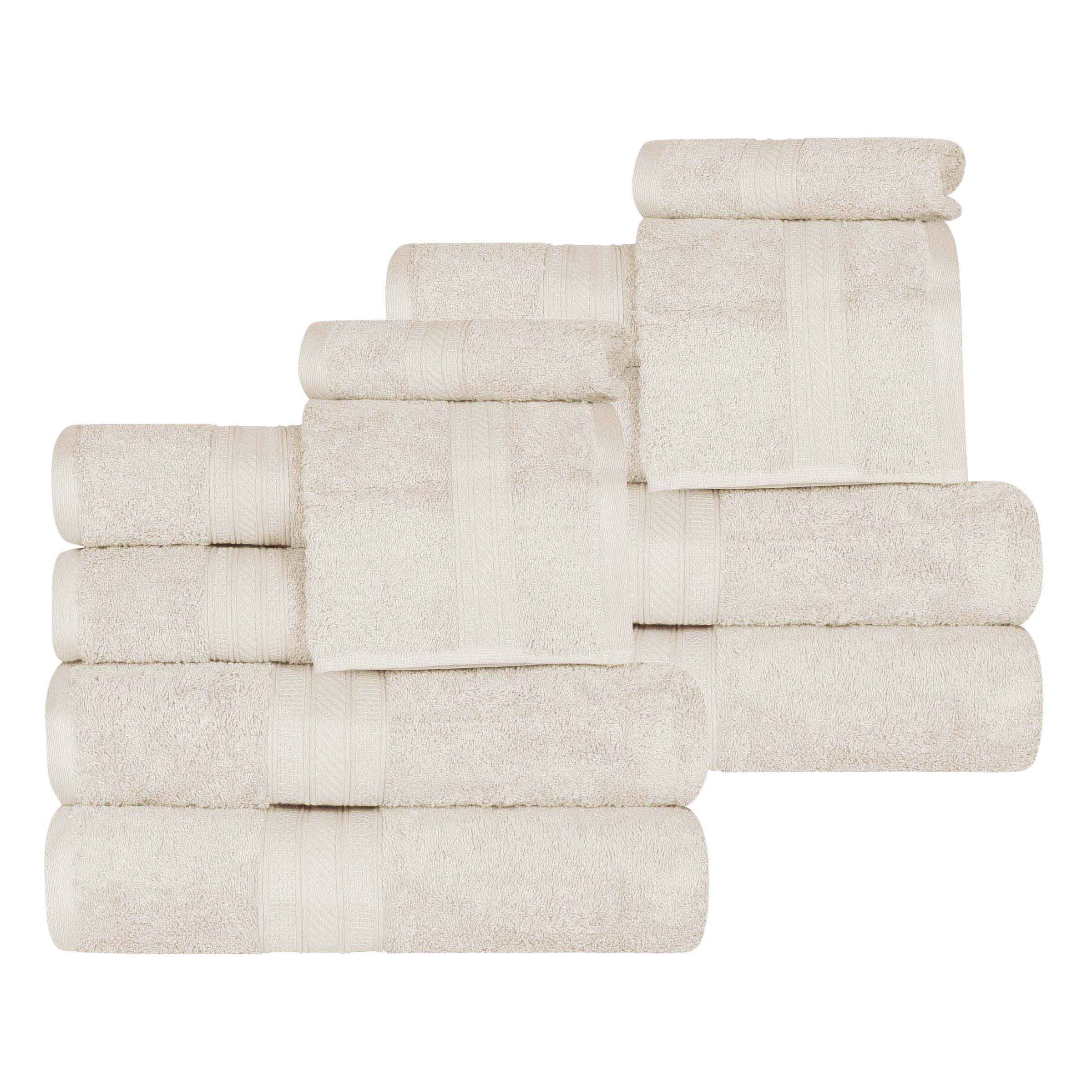 Atlas Cotton Plush Absorbent Heavyweight 12 Piece Assorted Towel Set - Towel Set by Superior Brand