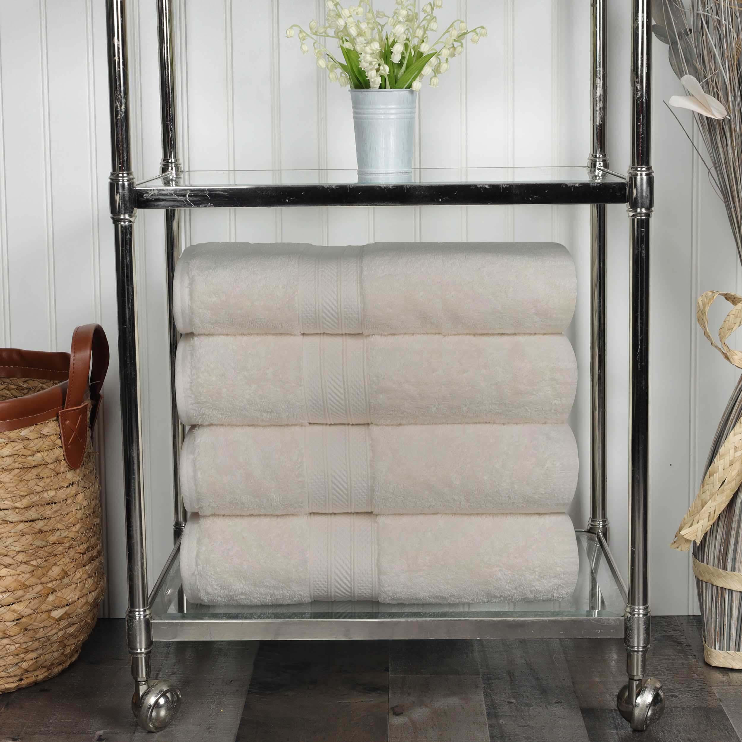 Cotton Plush Heavyweight Bath Towel Set of 4 - Bath Towel by Superior Brand