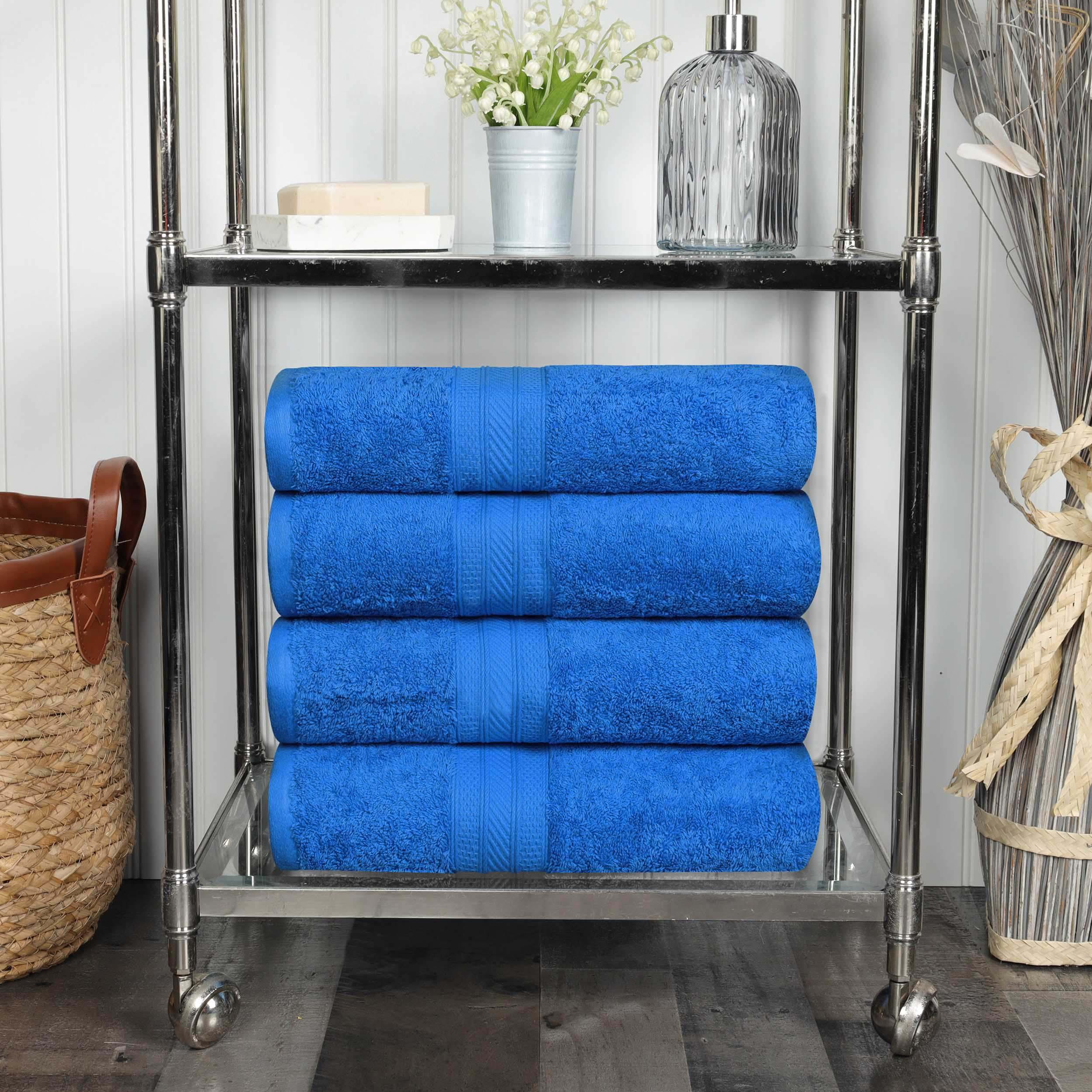 Cotton Plush Heavyweight Bath Towel Set of 4 - Bath Towel by Superior Brand