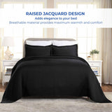 Lightweight Cotton Matelassé Bedspread Set 3-Piece Basketweave Jacquard - Bedspread by Superior Brand