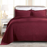 Lightweight Cotton Matelassé Bedspread Set 3-Piece Basketweave Jacquard - Bedspread by Superior Brand