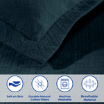 Lightweight Cotton Matelassé Bedspread Set 3-Piece Basketweave Jacquard - Bedspread by Superior Brand