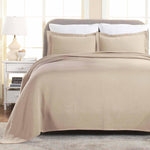 Lightweight Cotton Matelassé Bedspread Set 3-Piece Basketweave Jacquard - Bedspread by Superior Brand